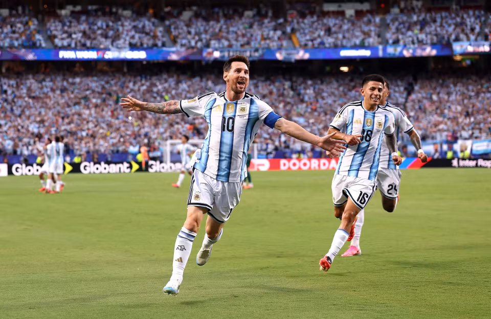 Messi hat trick leads Argentina World Cup win Messi hat trick leads Argentina World Cup win