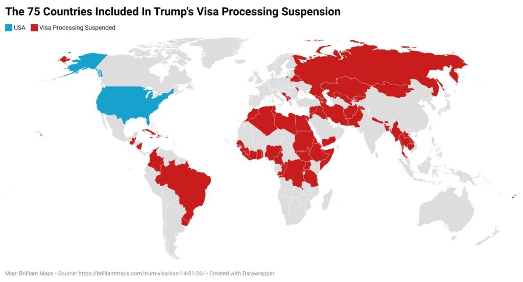 US Judge Blocks Trump Visa Policy For 75 Countries US Judge Blocks Trump Visa Policy For 75 Countries